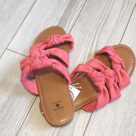 (9-1090) Shade & Shore Pink Maddie Sandals Size 8 - Picture 7 of 10